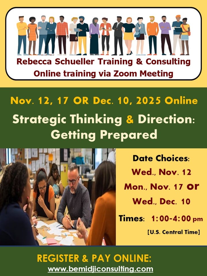 November & December 2025 Strategic Thinking & Direction:  Getting Prepared