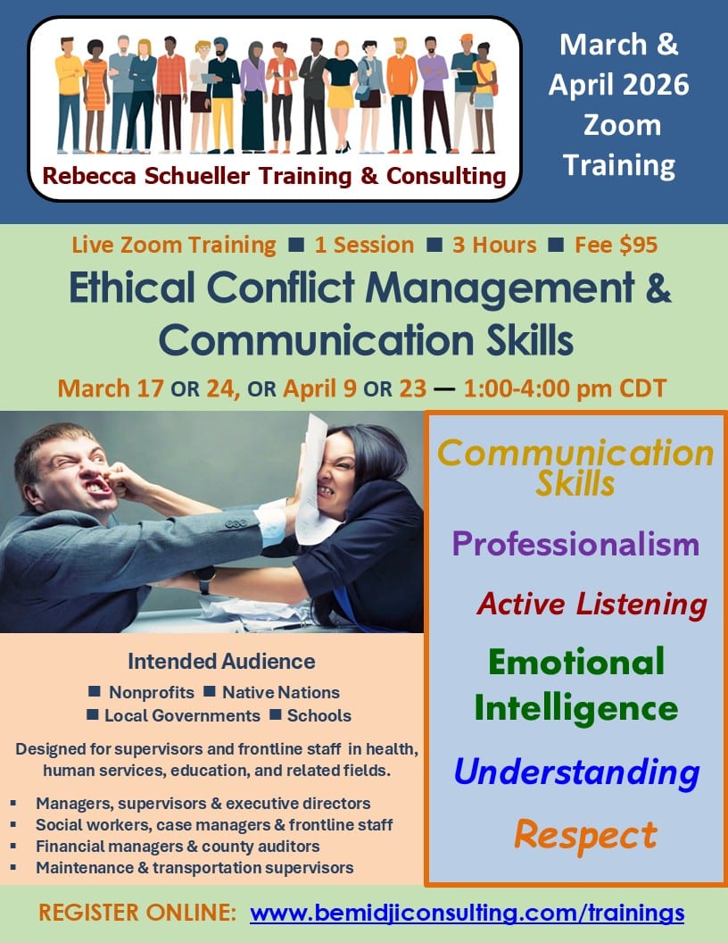 March & April 2026 Ethical Conflict Management & Communication Skills