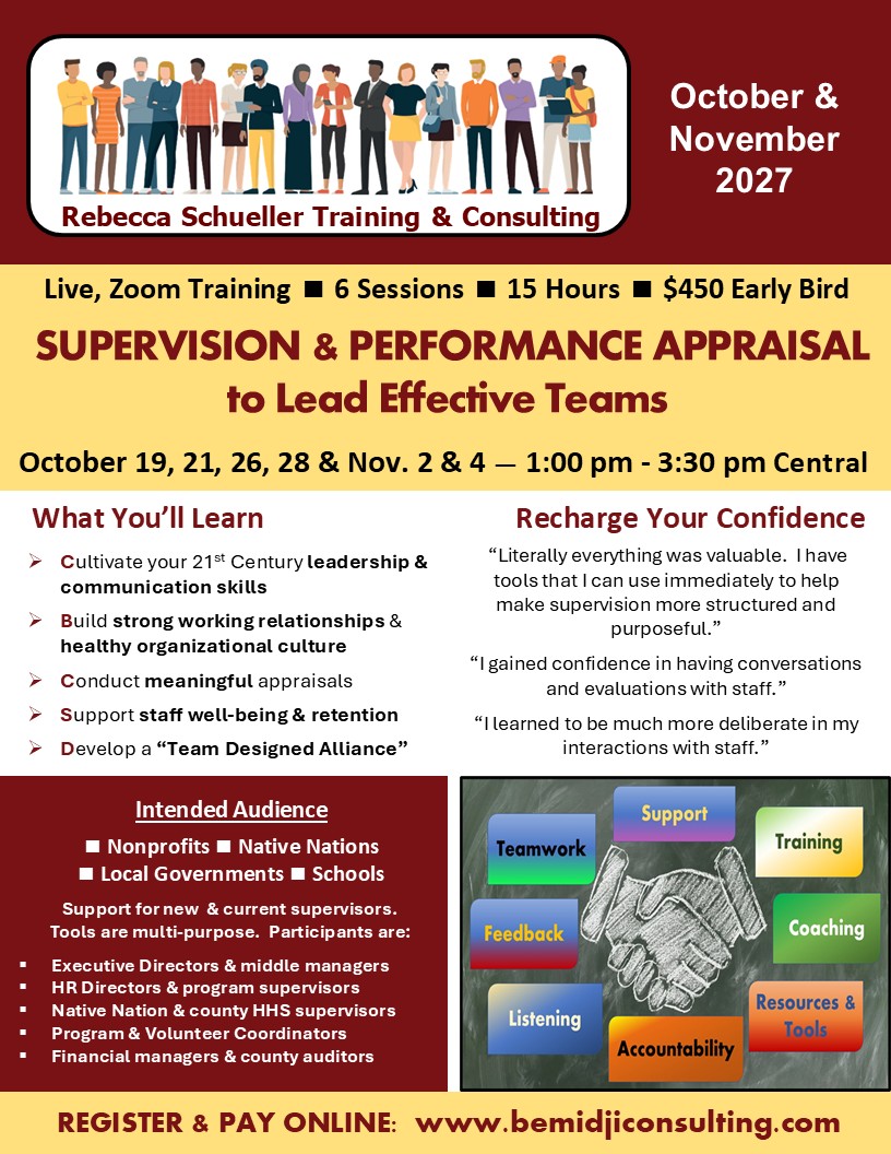 October & Nov. 2027 Supervision & Performance Appraisal