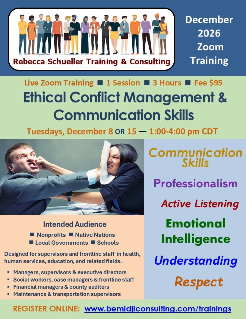 December 2026 Ethical Conflict Management & Communication Skills